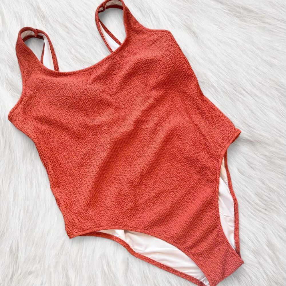 Victoria's Secret PINK Women's Orange Swimsuit one piece size 2XL padded bra